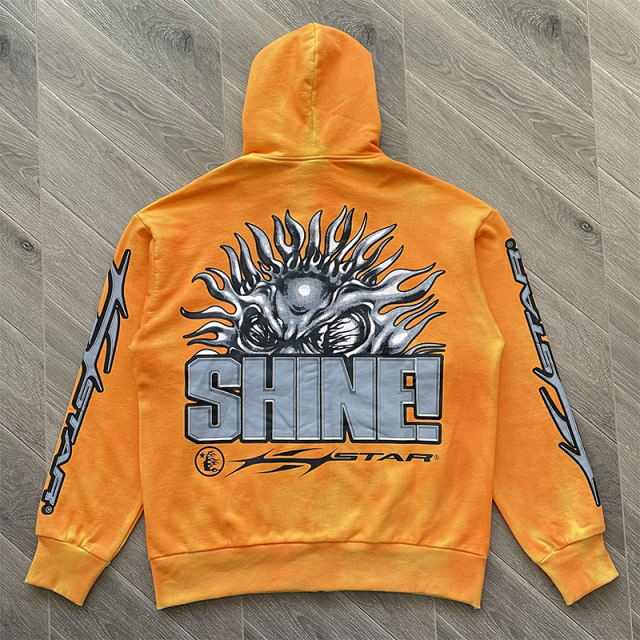 Hellstar Studios Sun Shine Hoodie Orange