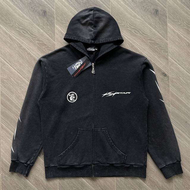 Hellstar Studios Zip Up Hoodie Green