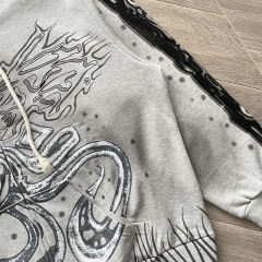 Hellstar Studios Zip Up Hoodie Gray