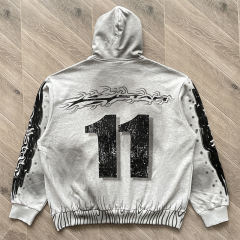 Hellstar Studios Zip Up Hoodie Gray
