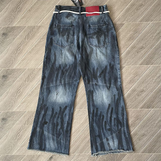 1:1 Quality Hellstar Studios Distressed Flare Pants
