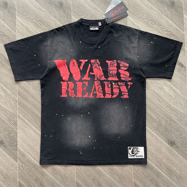High Quality Hellstar Studios War Ready Tee T-Shirt Black