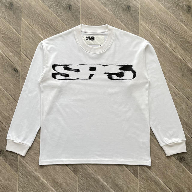 Sp5der SP5 Long Sleeve T-Shirt White