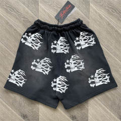 Hellstar Studios Washed Skull Shorts Black