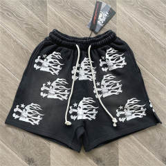 Hellstar Studios Washed Skull Shorts Black