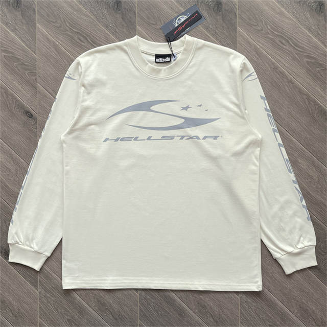 Hellstar Classic Logo Long Sleeve T-Shirt White Red Black