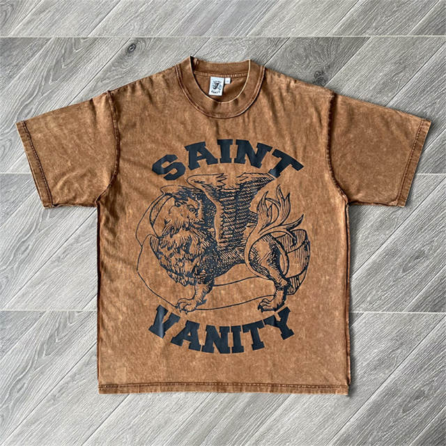 1:1 Top Quality Saint Vanity Distressed T-Shirt 4 Colors
