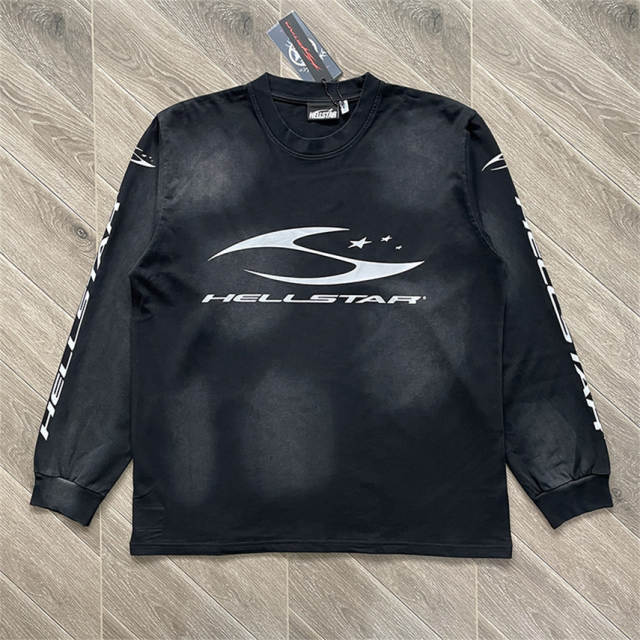 Hellstar Classic Logo Long Sleeve T-Shirt White Red Black