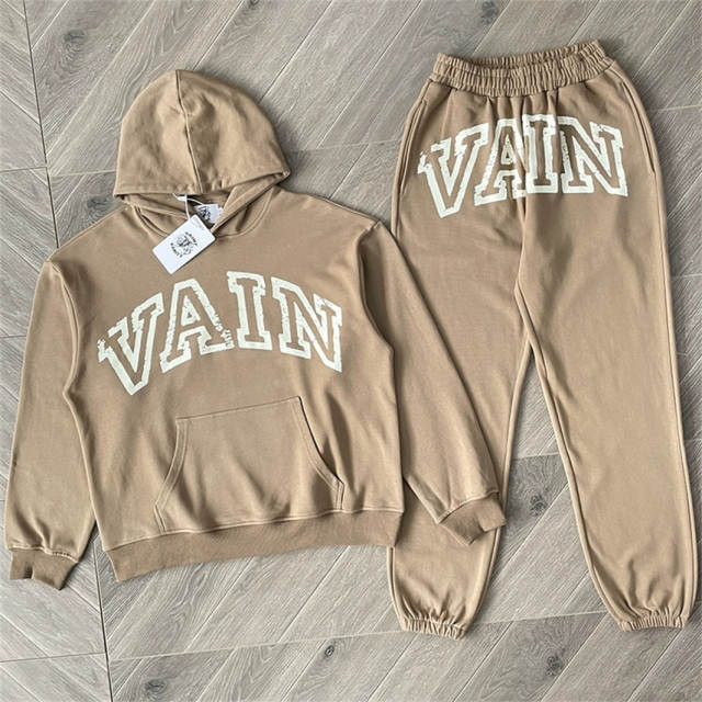 1:1 Top Quality Saint Vanity VAIN Hoodie Pants Purple Khaki