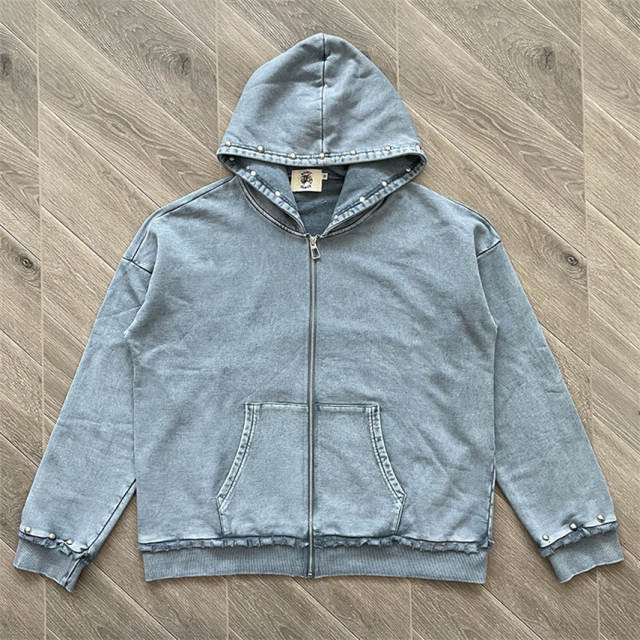 1:1 Top Quality Saint Vanity Washed Studded Hoodie