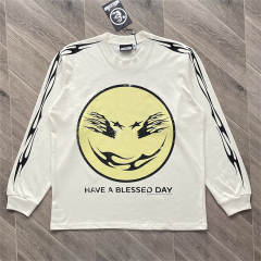 Hellstar Smile Long Sleeve T-Shirt White