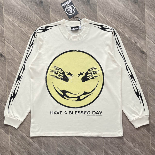 Hellstar Smile Long Sleeve T-Shirt White