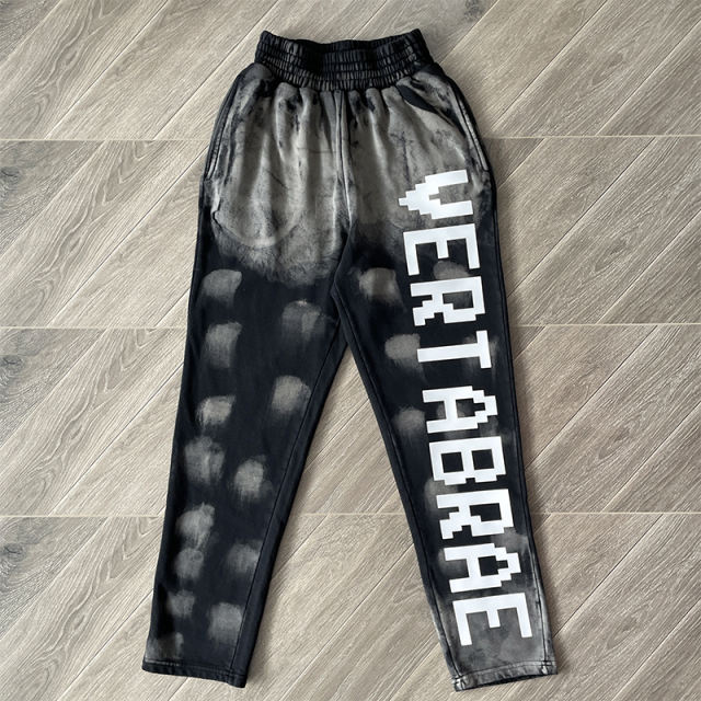 Vertabrae Washed Sweatpants Black