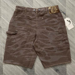 Hellstar Studios Denim Shorts Brown