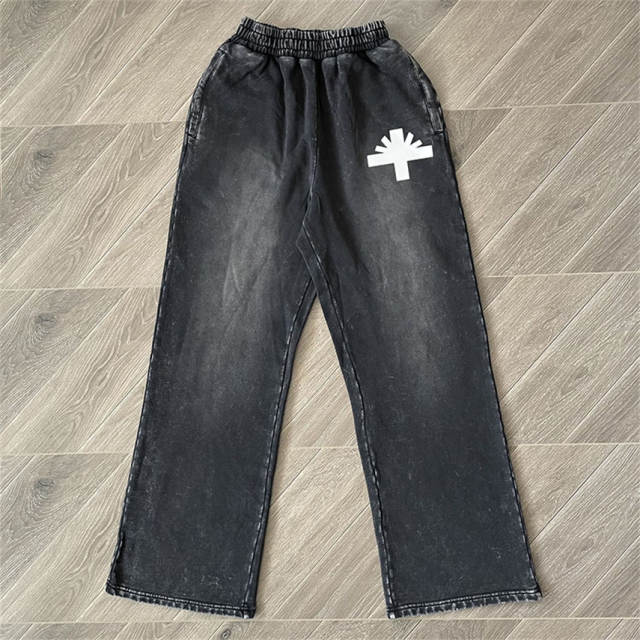 Vertabrae Washed Sweatpants Black Purple