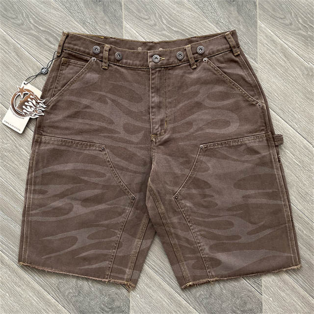 Hellstar Studios Denim Shorts Brown