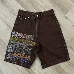 Travis Scott Cactus Jack Denim Shorts Brown