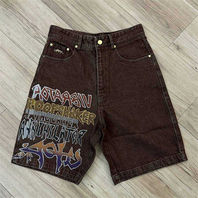 Travis Scott Cactus Jack Denim Shorts Brown