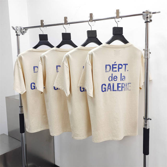 Gallery Dept 1:1 quality version French Logo Dept De La Galerie Print Tee T-Shirt Beige