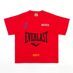 1:1 quality version Gallery Dept x Everlast Letter Printed Tee Red