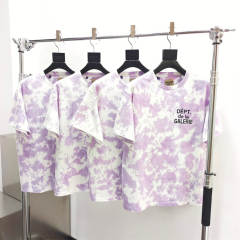 Gallery Dept 1:1 quality version Purple Tie-Dye French Letter Tee