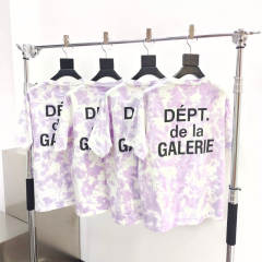 Gallery Dept 1:1 quality version Purple Tie-Dye French Letter Tee
