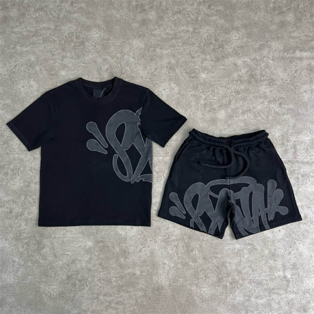 1:1 Top Quality Syna World Drill Style Big Logo T-Shirt Shorts Set