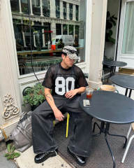 Saint Michael Classic Letter Logo Washed Tee Black