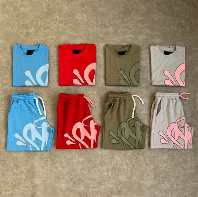 1:1 Top Quality Syna World Drill Style Big Logo T-Shirt Shorts Set