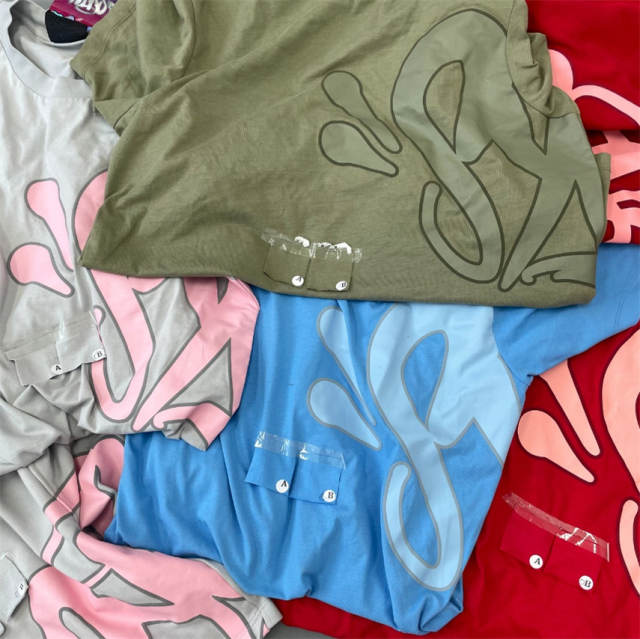 1:1 Top Quality Syna World Drill Style Big Logo T-Shirt Shorts Set