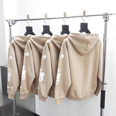 1:1 Spider Stars Khaki Foaming Print Hoodie Pants Tracksuit (Thick Fleece)