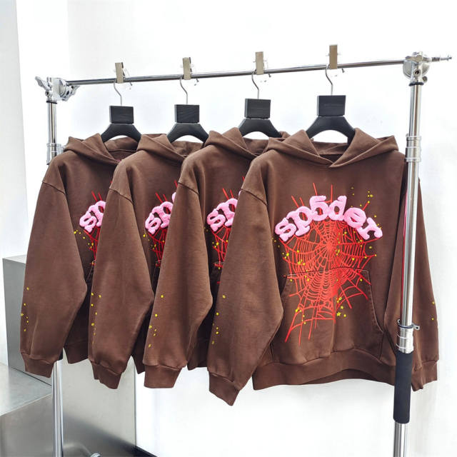 1:1 Quality Spider Worldwide Young Thug Hoodie Green & Brown