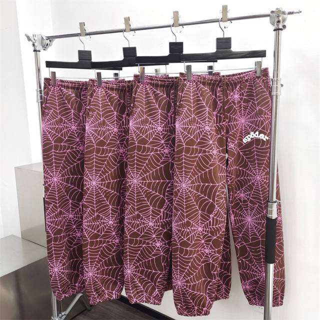 1:1 Quality Spider Web Print Hoodie & Pants Set