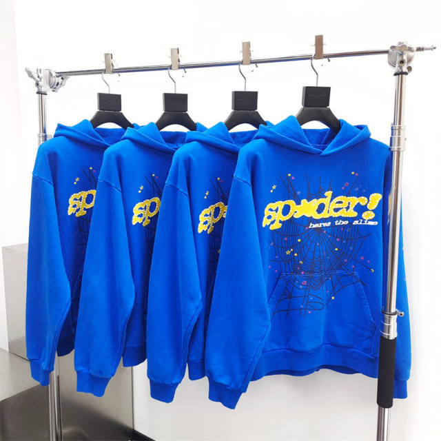 Spider 555555 TC BLUE Hoodie Pants Tracksuit