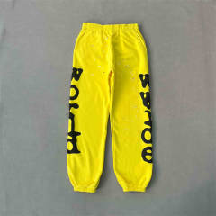 1:1 Quality Spider Hoodie & Pants Set Yellow