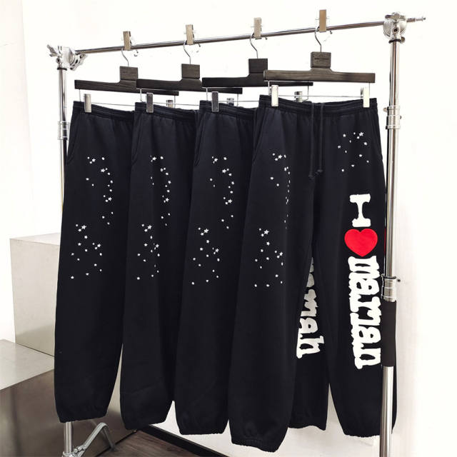 1:1 Quality Spider I Love Mariah print Hoodie & Pants Set