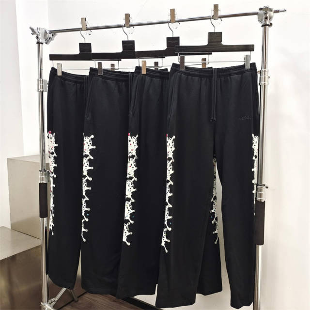 1:1 Quality Spider Rheinstone Hoodie & Pants Set Black