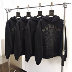 1:1 Quality Spider Black Foaming Print Hoodie & Pants Set