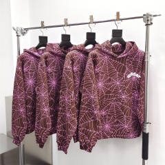 1:1 Quality Spider Web Print Hoodie & Pants Set