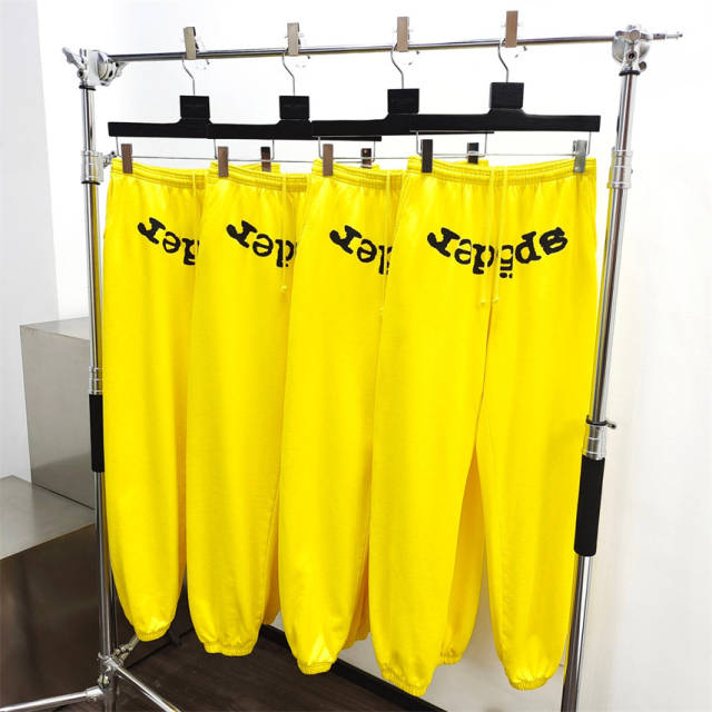 1:1 Quality Spider Hoodie & Pants Set Yellow