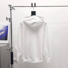 1:1 Top Quality White Rhinestone Spider Web Hoodie