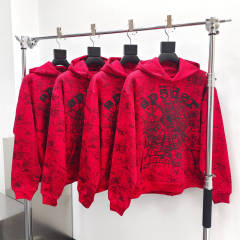 1:1 Quality Spider Web Print Hoodie & Pants Set