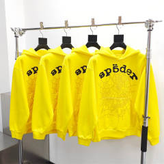 1:1 Quality Spider Hoodie & Pants Set Yellow