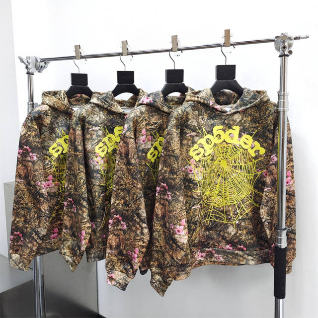1:1 Quality Sp5der Spider Tree Branch Spider Web Print Padded Set