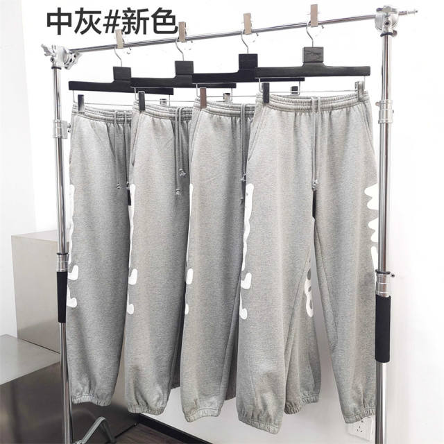 1:1 Quality Spider Star Pentagram Gray Hoodie & Pants Set