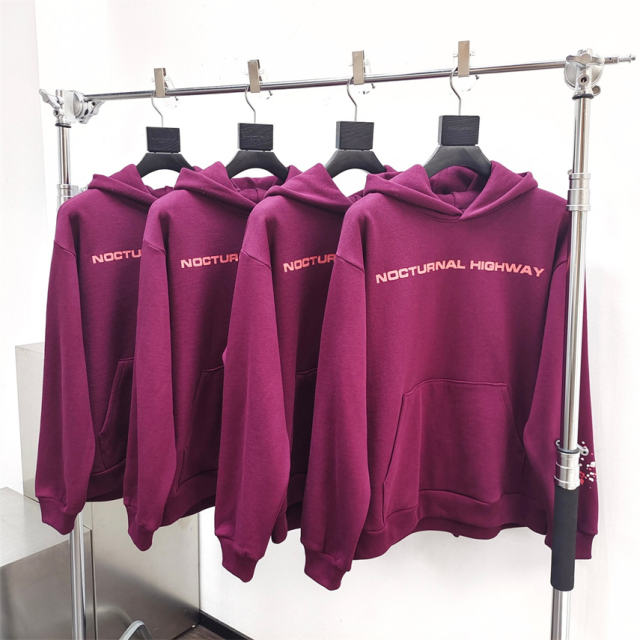 1:1 Quality Spider worldwide Big 5 hoodie Burgundy