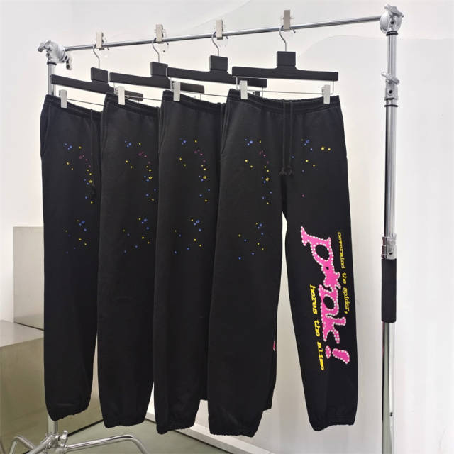1:1 Top Quality Quality Spider Worldwide Foaming Print Black Hoodie
