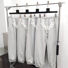 1:1 Quality Spider Worldwide Web Print Hoodie Pants Tracksuit Gray