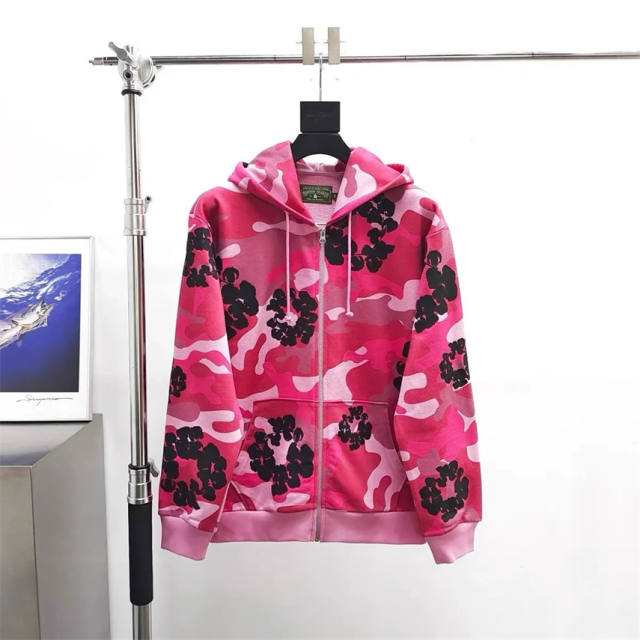DENIM TEARS PINK CAMO COTTON WREATH HOODIE