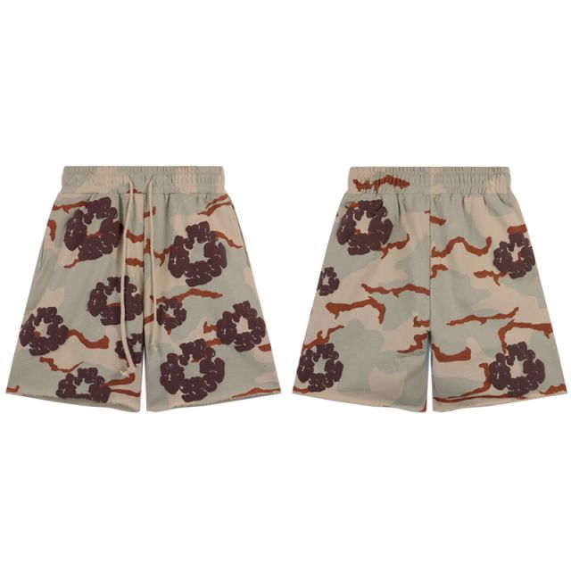 DENIM TEARS PINK CAMO COTTON WREATH T-SHIRT SHORTS SET